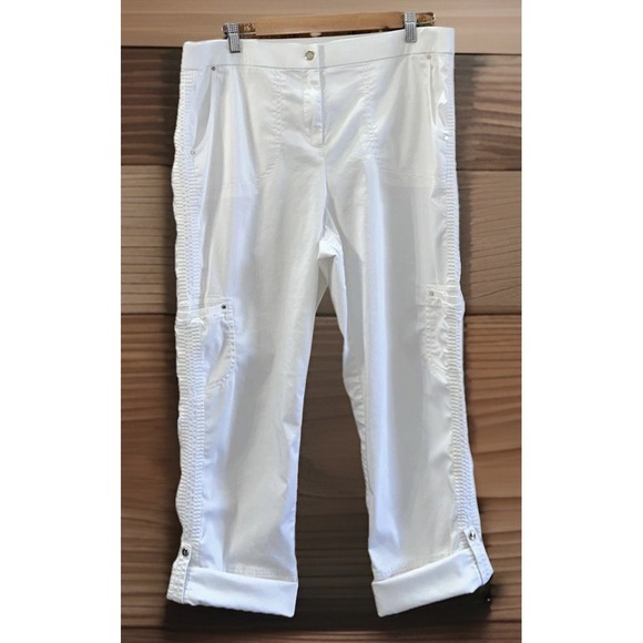 Chico's Pants - CHICOS Women's Ultimate Fit Luxe Twill Utility Crop Pants Sz‎ 12 (2) Cute !